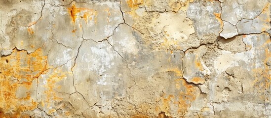 Fototapeta premium Stone grunge texture for background. A dirty not perfect old wall with cracks and peeling paint. Copy space image. Place for adding text and design