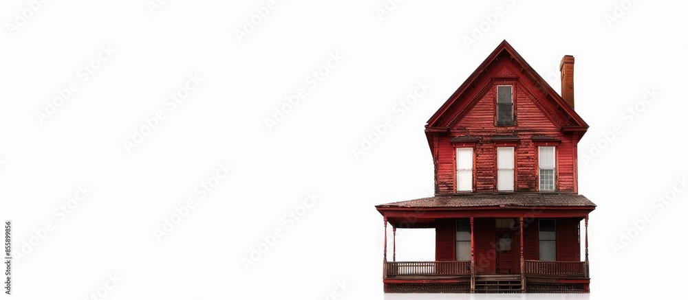 Aufkleber old historical house isolated on white background. copy space image. place for adding text and desig