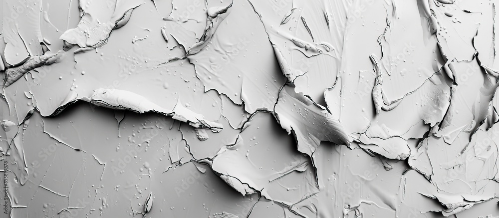 Poster close up details shot wall texture in black and white shade light. copy space image. place for addin