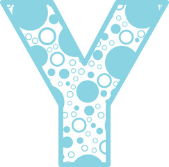 Bubble English font vector shape