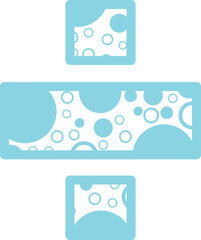 Bubble English font vector shape