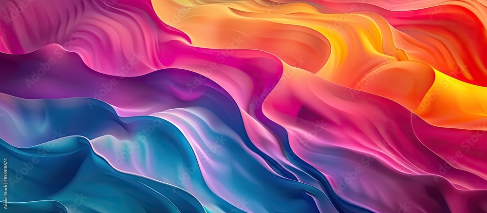 Aufkleber awesome colorful abstract background. futuristic motion waves design. interior home decoration. copy