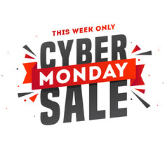 Advertising poster or template design with 60% discount offer for Cyber Monday Sale.