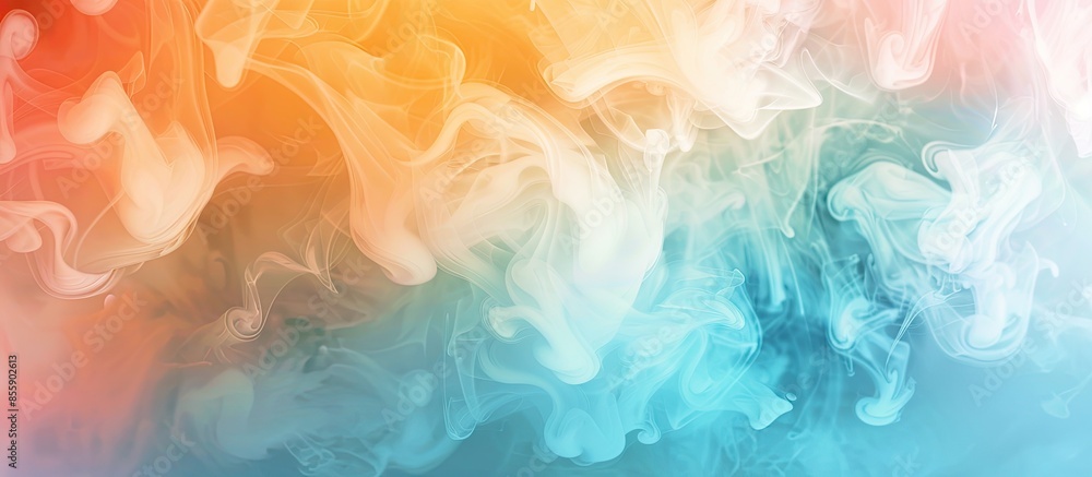 Poster color smoke pastel background abstract design isolated. copy space image. place for adding text and 