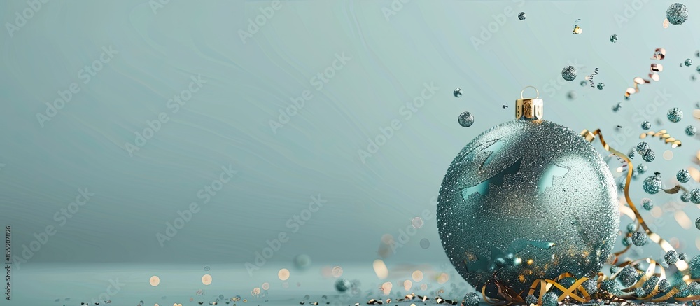 Poster christmas ball and xmas time . copy space image. place for adding text and design