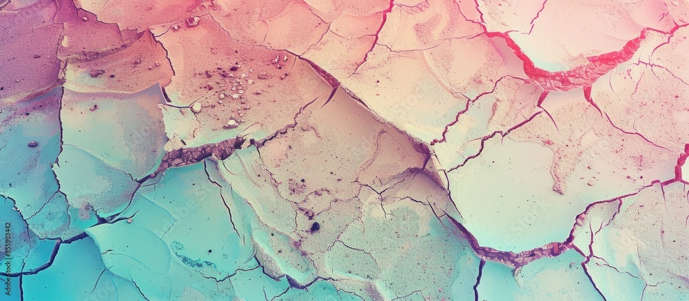Poster cracked earth background pastel background . copy space image. place for adding text and design