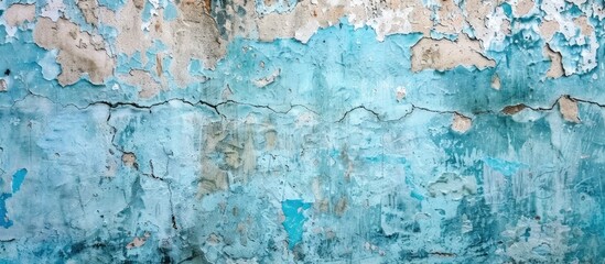 Fototapeta premium Blue Cement concrete wall texture abstract. Interior material construction blank for old backdrop building. Retro wallpaper grunge background. . Copy space image