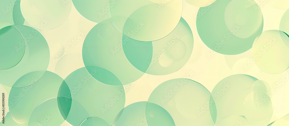 Aufkleber abstract background. brilliant green circles for background pastel background. copy space image. pla