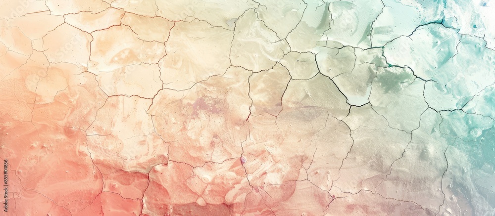 Poster cracked earth background pastel background . copy space image. place for adding text and design