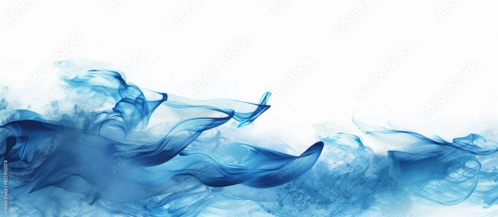 Poster metaverse decorative blue text with white background. copy space image. place for adding text or des