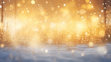 Illumination and snow blurred background