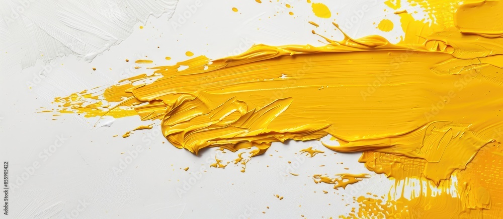 Poster roller paint brush on background. copy space image. place for adding text and design