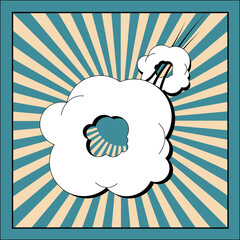 Vintage Comic Book Cartoon Puff Cloud Effect 
