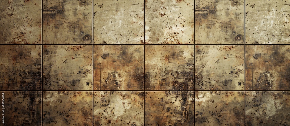 Poster grunge bathroom tiles. copy space image. place for adding text and design