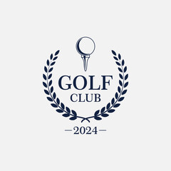 golf club template logo design emblem vector