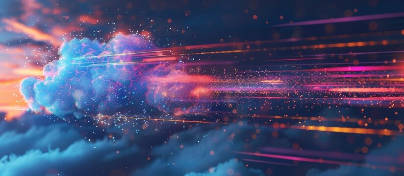 cloud computing, information technology. Copy space image. Place for adding text and design