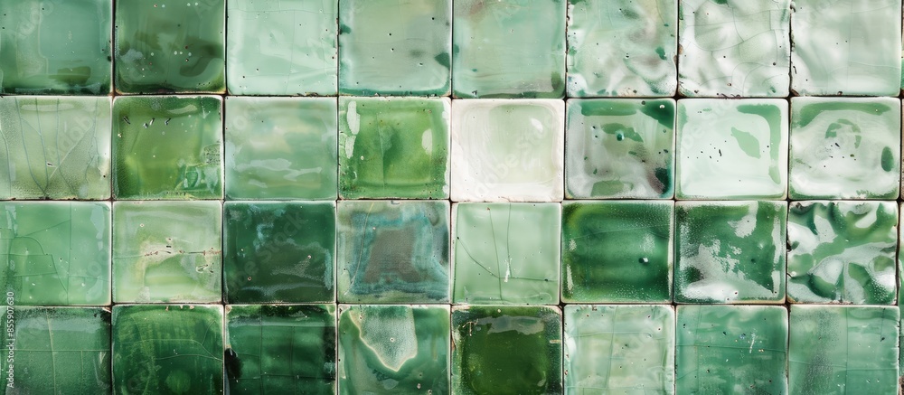 Poster texture kitchen and bathroom tile lime with patterns close-up. copy space image. place for adding te