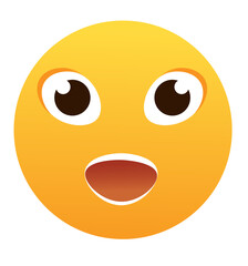 Smiley admiration yellow gradient