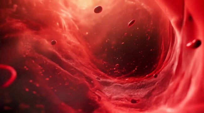 Microscopic shot of red blood cells human health biology 