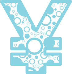 Bubble Currency font vector shape