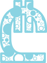 Bubble Currency font vector shape