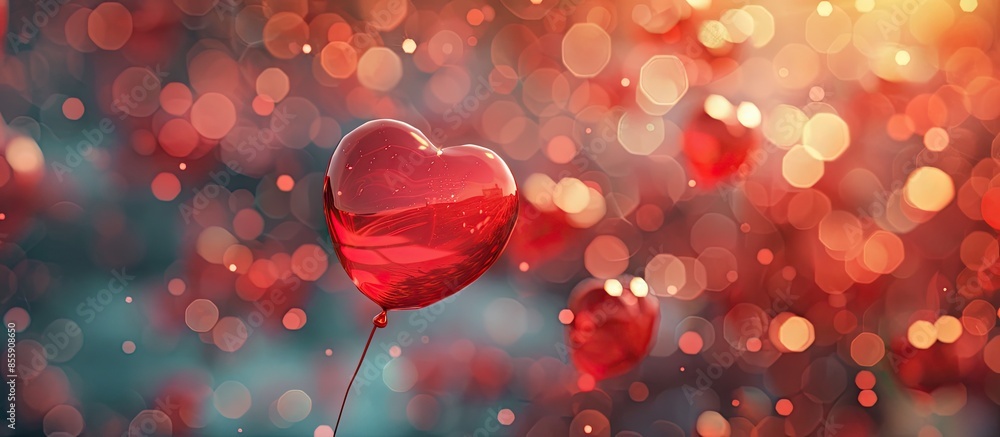 Poster happy valentine's day greeting with abstract background. copy space image. place for adding text and