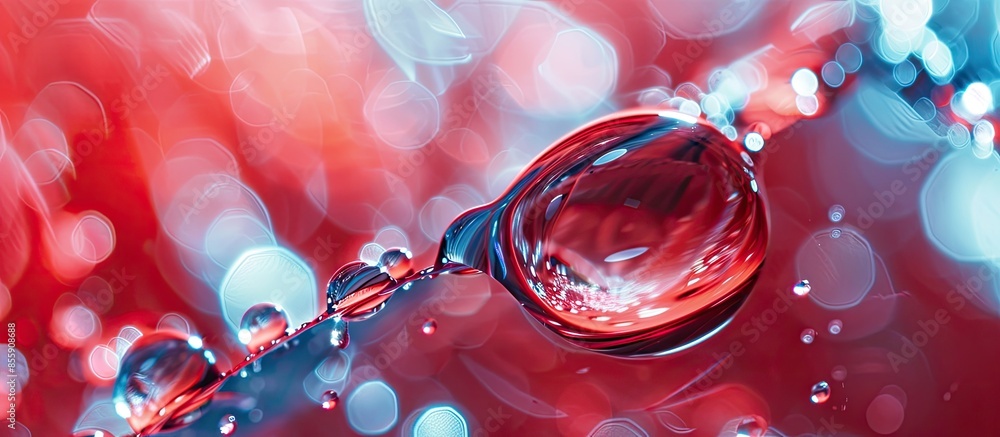 Aufkleber tape water drop macro shot . copy space image. place for adding text and design