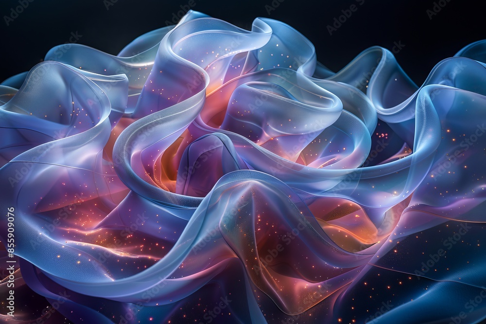Poster abstract fractal background with space