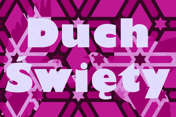 Duch Święty - napis religijny