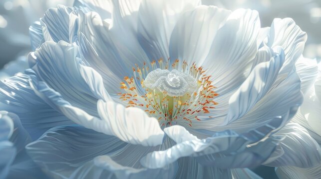A white flower is depicted in this image
