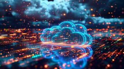 Obraz premium cloud tech