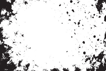 Obraz premium Abstract vector noise | Small particles of debris and dust | Distressed uneven background | Grunge texture overlay with rough and fine grains isolated on white background | Vector illustration