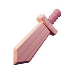 Wooden Sword 3D Icon