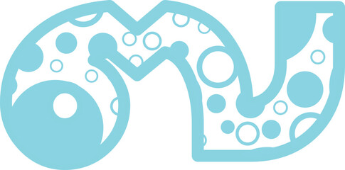 Bubble Thai font vector shape