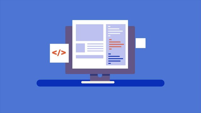 Website design, Website coding, Web development service, Application development, Code for website. Animation video clip.