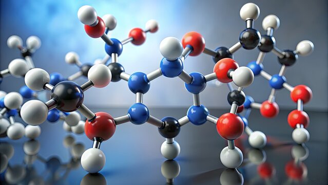 Chemical Model Illustration of Ribose Component in RNA
