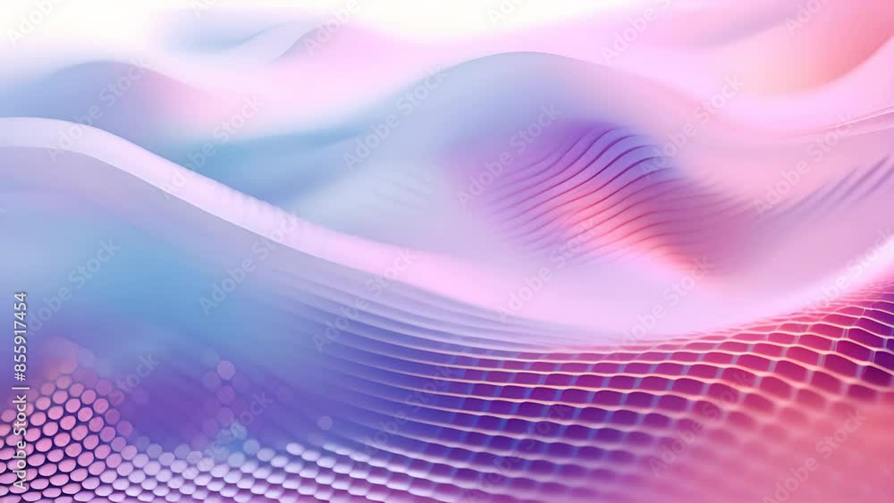 Poster Abstract vibrant colorful gradient wave pattern with a soft mesh texture. Future technology background ideal for digital art and modern design.