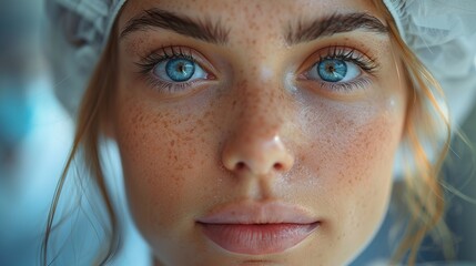 Skincare Preparation on Woman&rsquo;s Face &ndash; Beauty Treatment Concept