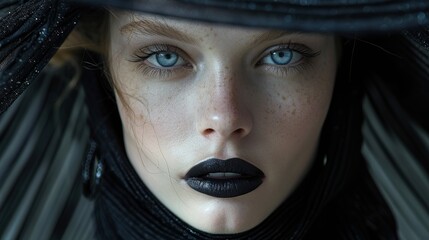 Modern Studio Fashion Look in Blue Tones