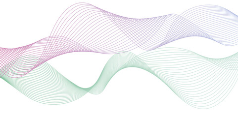 Abstract blend wave lines and technology background. Background lines wave abstract stripe design. White background, mesh abstract, vector gradient line soft blend.