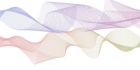 Abstract blend wave lines and technology background. Background lines wave abstract stripe design. White background, mesh abstract, vector gradient line soft blend.