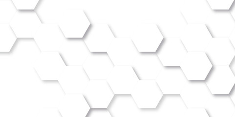 Abstract background with hexagon, modern abstract vector polygonal pattern. Futuristic abstract honeycomb technology white background. Luxury white hexagon pattern.