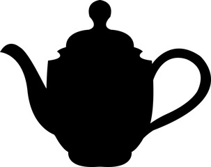 Tea pot, Camping Kettle fill Icon of a Portable Campfire Kettle for Boiling Water during Outdoor Adventures and Camping. Drinking coffee pot. Vector sign and symbol isolated on transparent background.