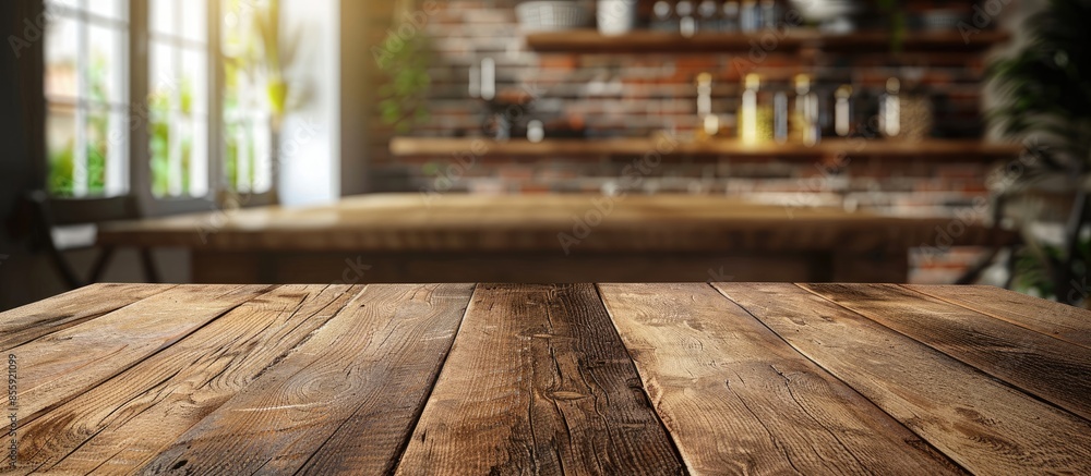 Aufkleber tabletop over interior background. copy space image. place for adding text and design