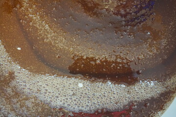 Honey drops, Honey texture with bubbles. Honey processing