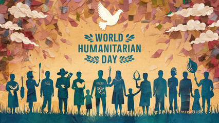 World Humanitarian Day, Join the global movement on. World Humanitarian Day Poster. with this inspiring illustration of unity and peace, 