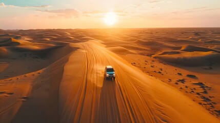 Extreme offroad Rider. offroad race in action on dirt track. in the desert. by ai generative