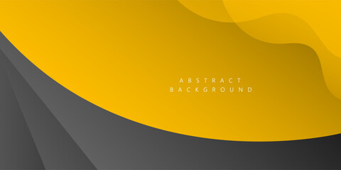 Yellow and black shape modern background with space for text and message. template design	