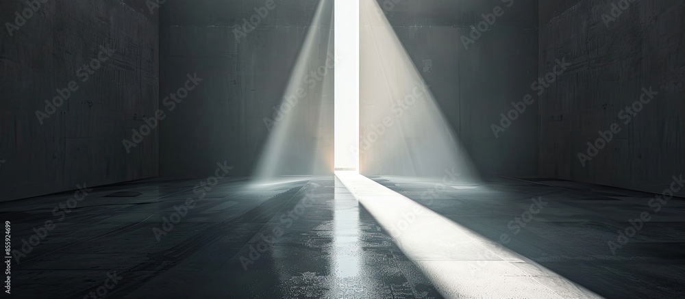 Poster it is a white light that expands the area around it when it is dark. copy space image. place for add