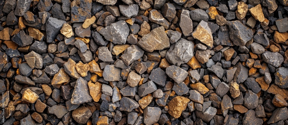Poster rc drilling rock chips. copy space image. place for adding text or design